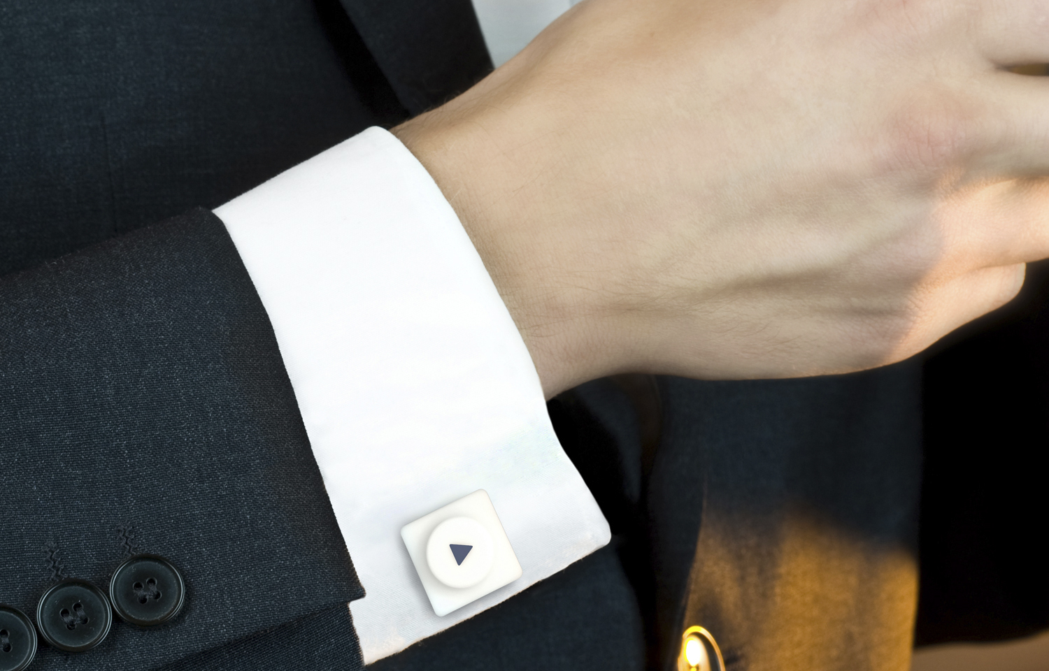 cuff links based on the OP-1 on a cuff