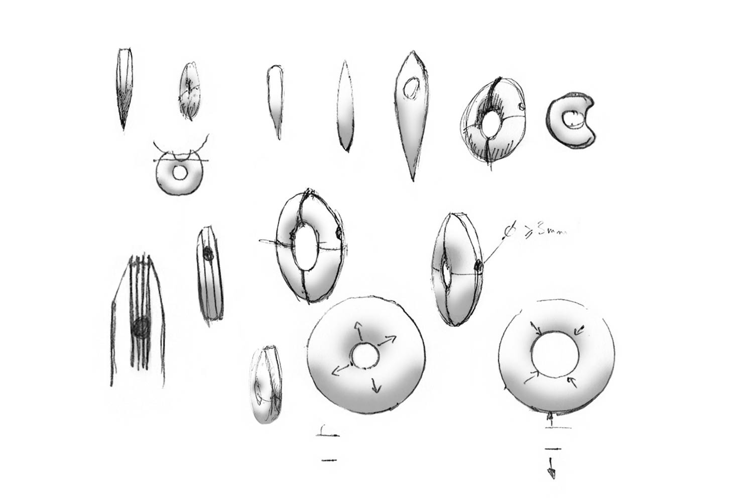 pendant sketches